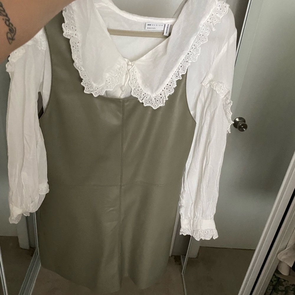 Mango leather dress